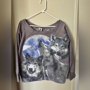 Upcycled Wolf Sweatshirt